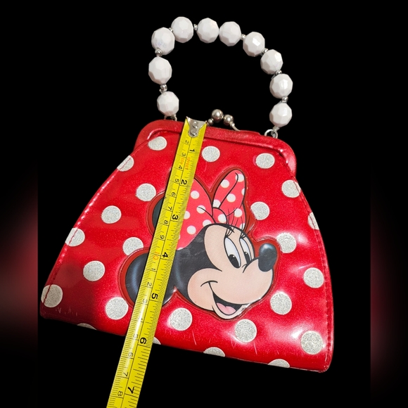 Minnie Mouse little girl red purse with polka dots - Picture 9 of 9